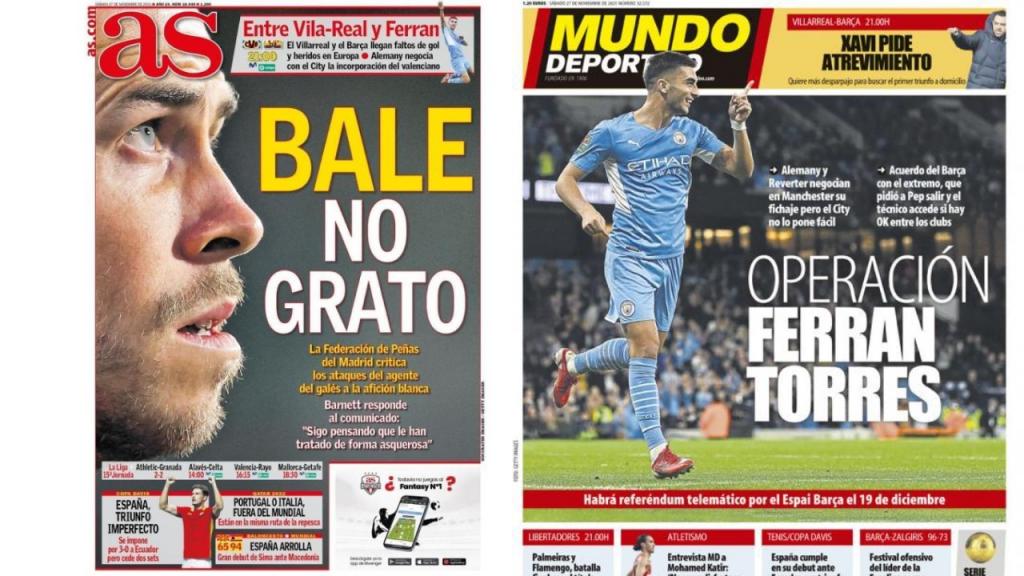 Portadas De La Prensa Deportiva Del 27-11-21