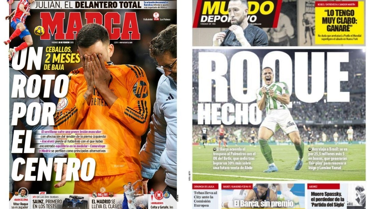 Portadas de la prensa deportiva del 28-02-25. Marca/MD