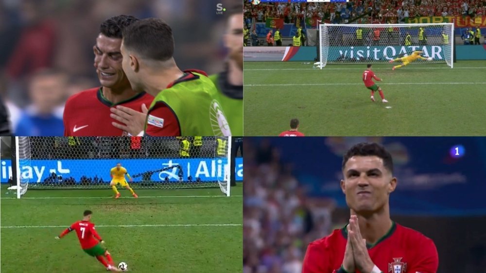 Lágrimas de felicidad para Cristiano. Captura/TVE