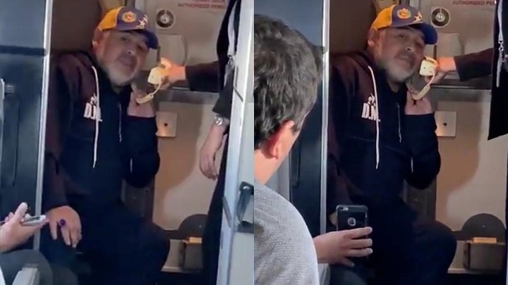 Puro Maradona: deu um discurso emotivo no avião