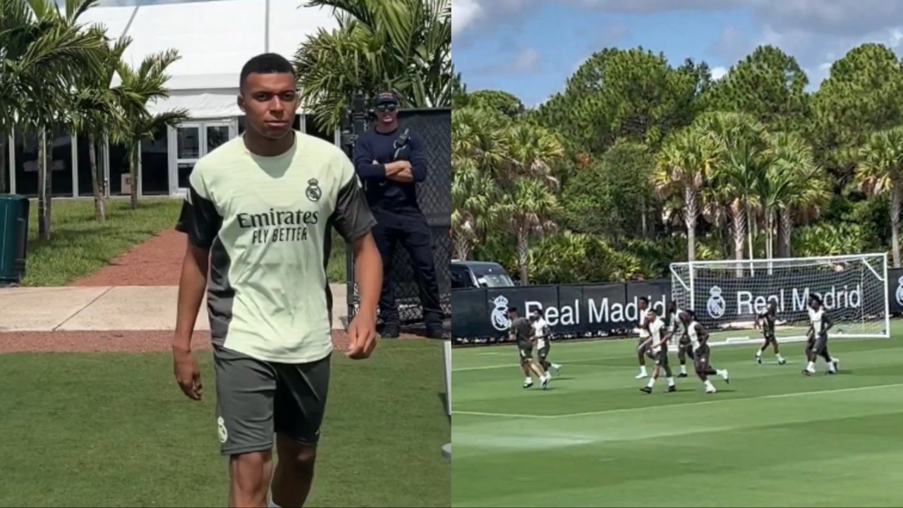 Mbappé rejoined the group dynamic. Capture/RealMadrid/TheAthletic