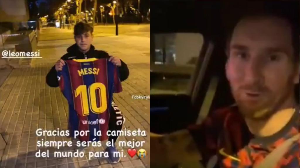 Precioso detalle de Messi con un fan ¡le dio su camiseta!
