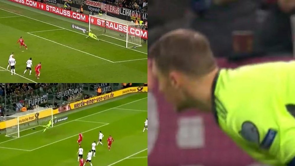 Neuer mostra quem manda no gol alemão. /Captura