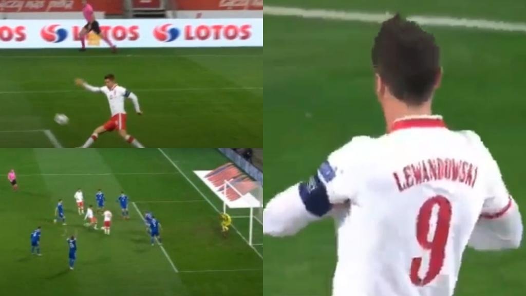 Lewandowski scored two goals and gave an assist. Captura