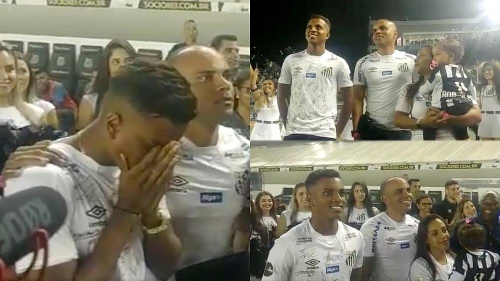 Rodrygo despediu-se do Santos em lágrimas. SantosFC