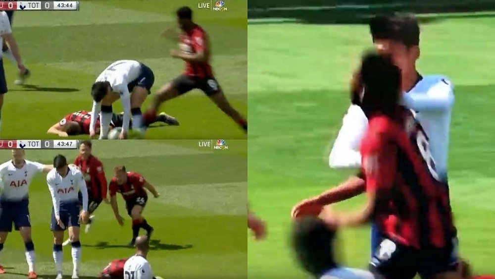 Son was sent off for his reckless behaviour. Screenshot/NBC