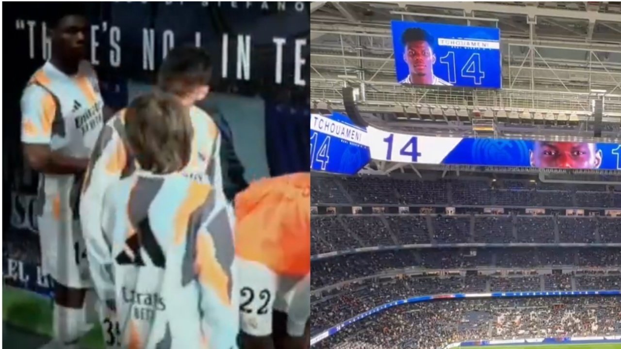 Loud whistles at the Santiago Bernabeu when Tchouameni's name was announced