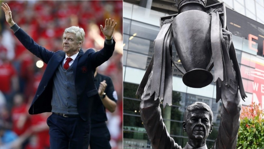 Arsenal have honoured Arsene Wenger with a statue at Emirates. AFP/Arsenal