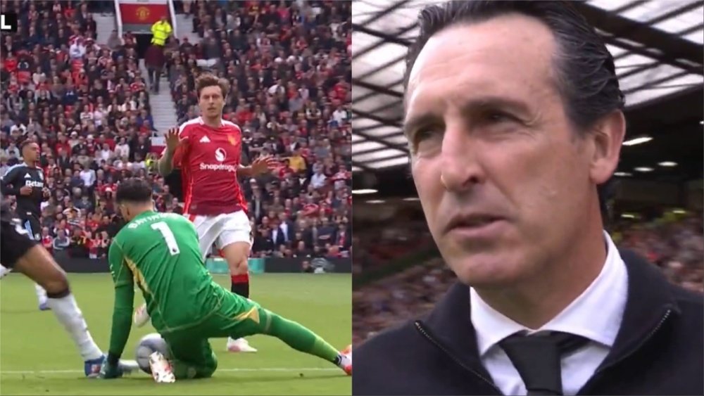 El Aston Villa protestó un gol anulado a Morgan Rogers por presunta falta al portero. Captura/DAZN