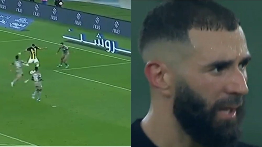Benzema marcó y asistió, pero su equipo empató. Captura/RSL