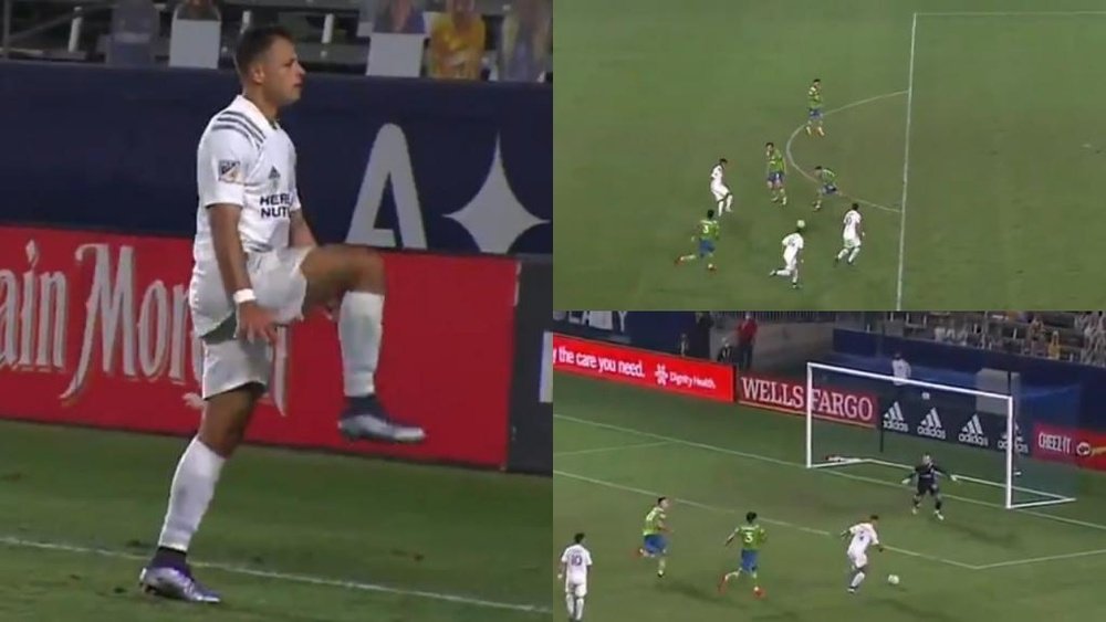 Chicharito scored for LA Galaxy. Screenshot/MLS