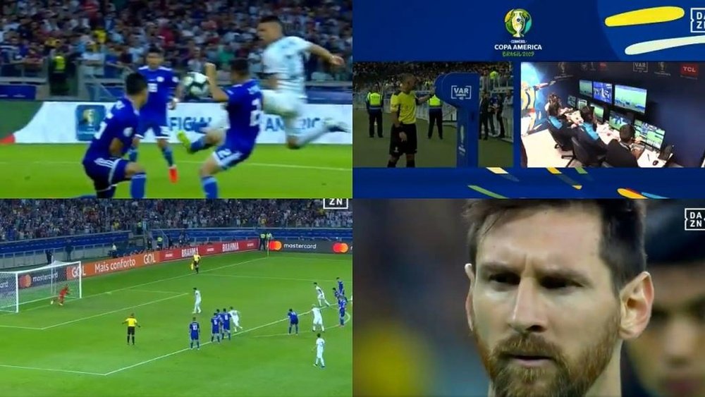 Messi, al rescate. Captura/DAZN