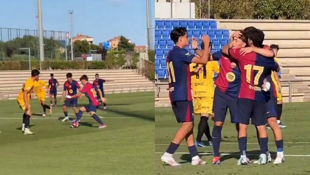Pablo Torre broke the deadlock in Barcelona's win over Olot. Screenshot/FCBarcelona
