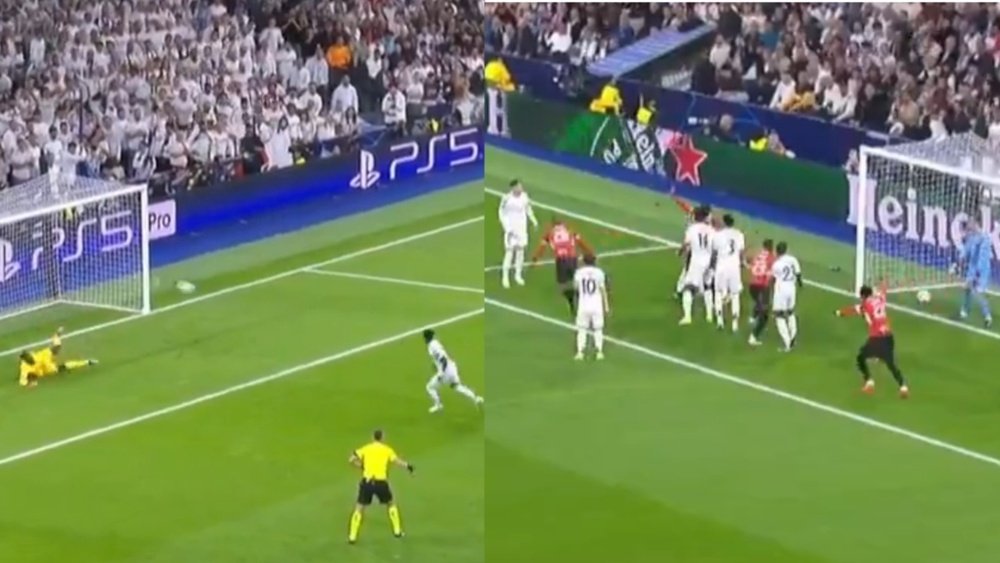 Thiaw adelantó al Milan y Vinicius empató con un 'Panenkazo'. Captura/beINSport