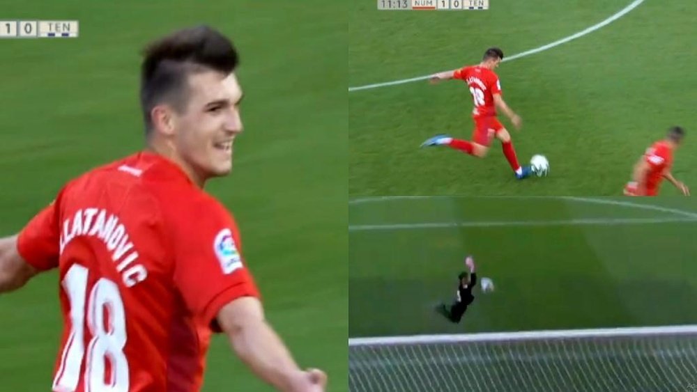 Zlatanovic scored a great goal. Screenshot/Movistar