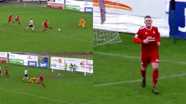 Teammate saves player who celebrated shot which did not go in!