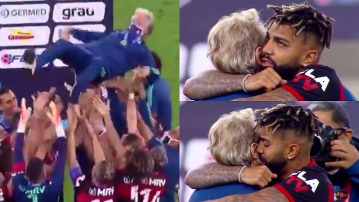 Is Jorge Jesus leaving? They lifted him up and Gabigol kissed him