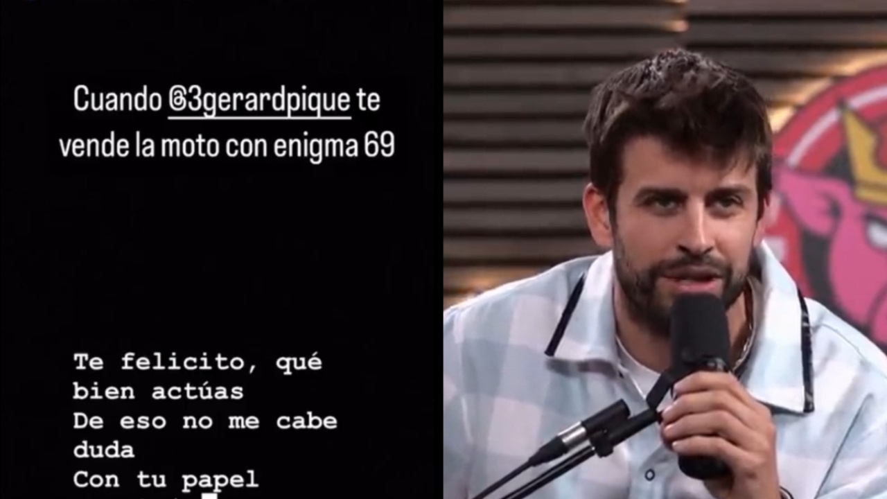 Busquets troleó a Piqué con lo de Enigma ¡subió una storie con una