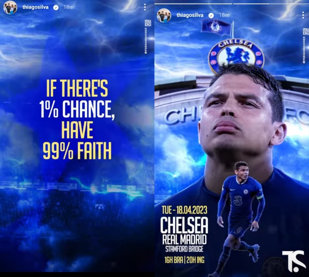 Chelsea host Real Madrid on Tuesday. Instagram/thiagosilva
