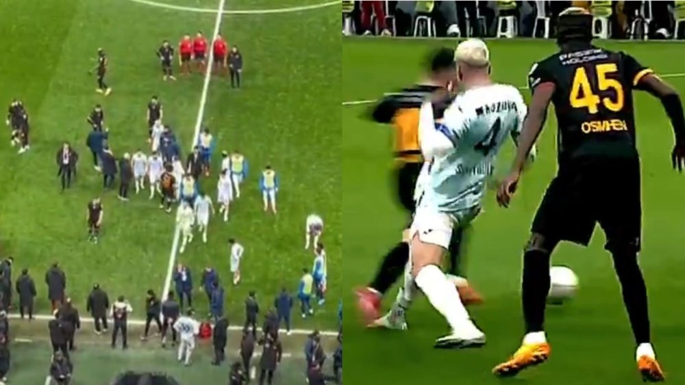 L'Adana Demirspor esce dal campo dopo un rigore a favore del Galatasaray. CenkCinar/GoalHub