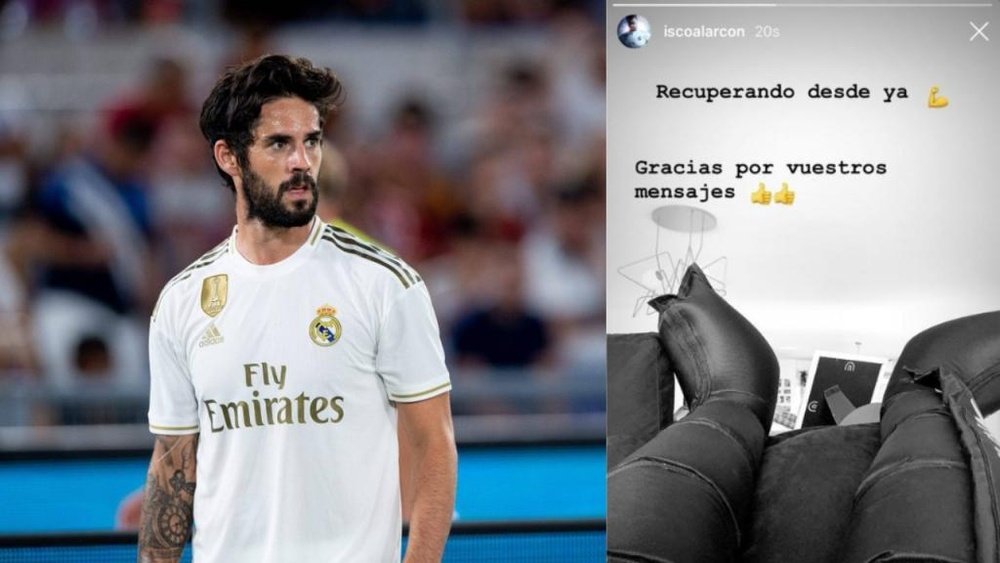 Le message d'Isco de remerciement et d'optimisme après sa blessure. Collage/Instagram/Isco