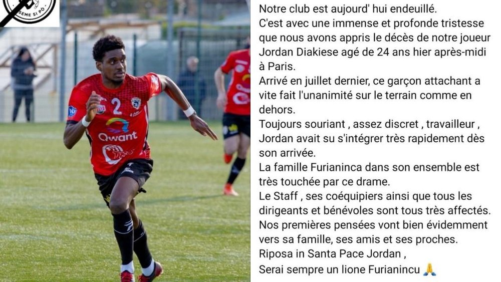Fallece el ex jugador del PSG Jordan Diakiese. Twitter/ASfagliani