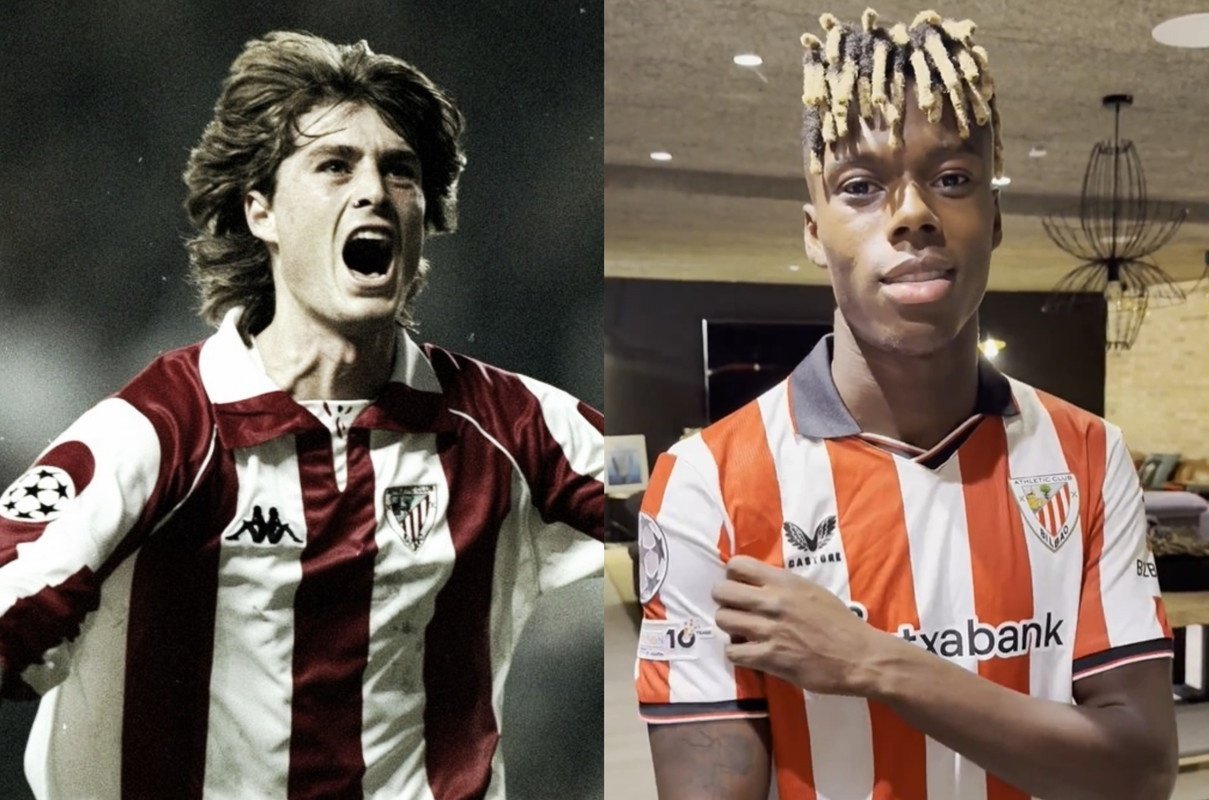 Julen Guerrero y Nico Williams juraron lealtad al Athletic Club. EFE/AthleticClub
