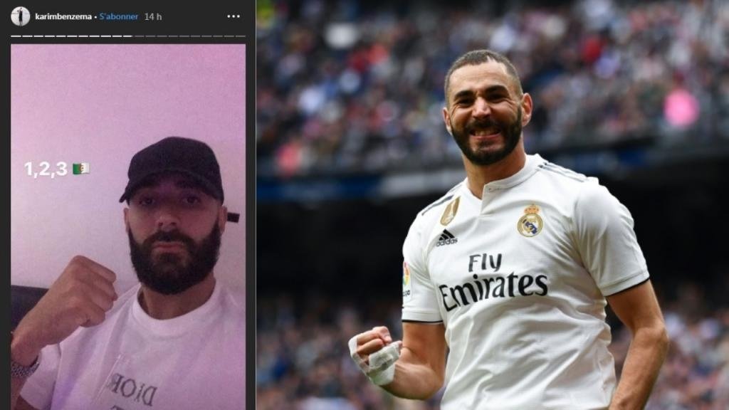 Benzema vuelve a volcarse con Argelia. Collage/Benzema