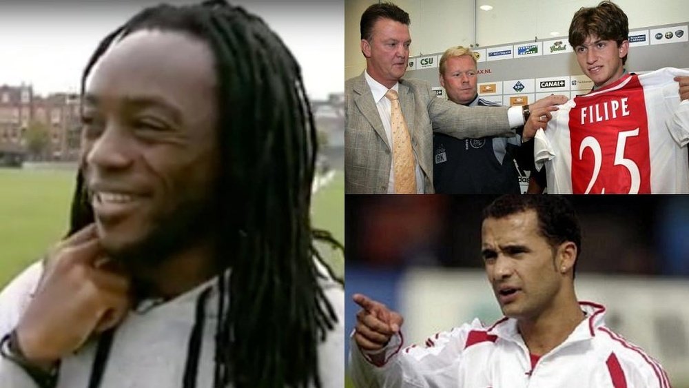 Kiki Musampa, Filipe Luis et Juanfran, anciens de l'Ajax. Montage/BeSoccer