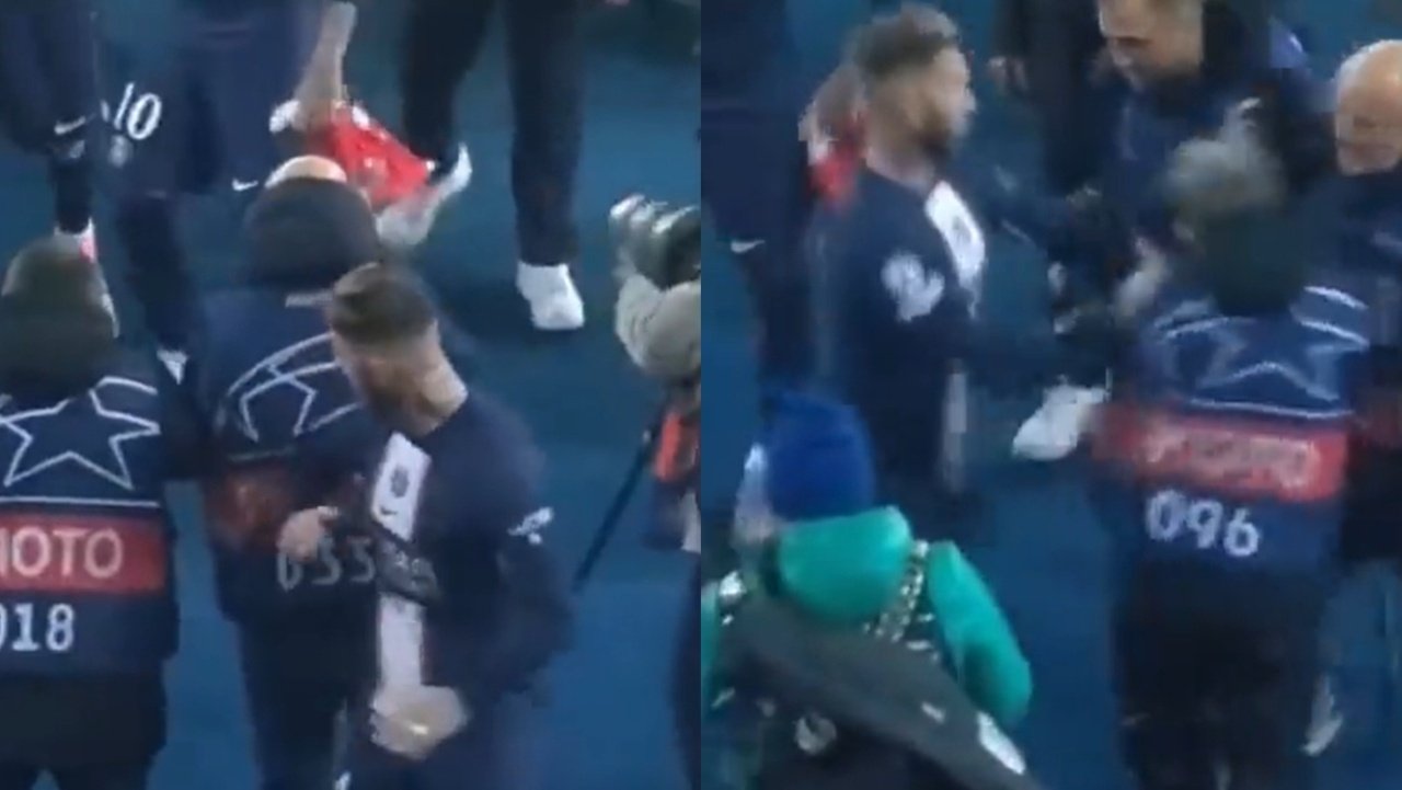 Ramos lost his temper and shoved two photographers!