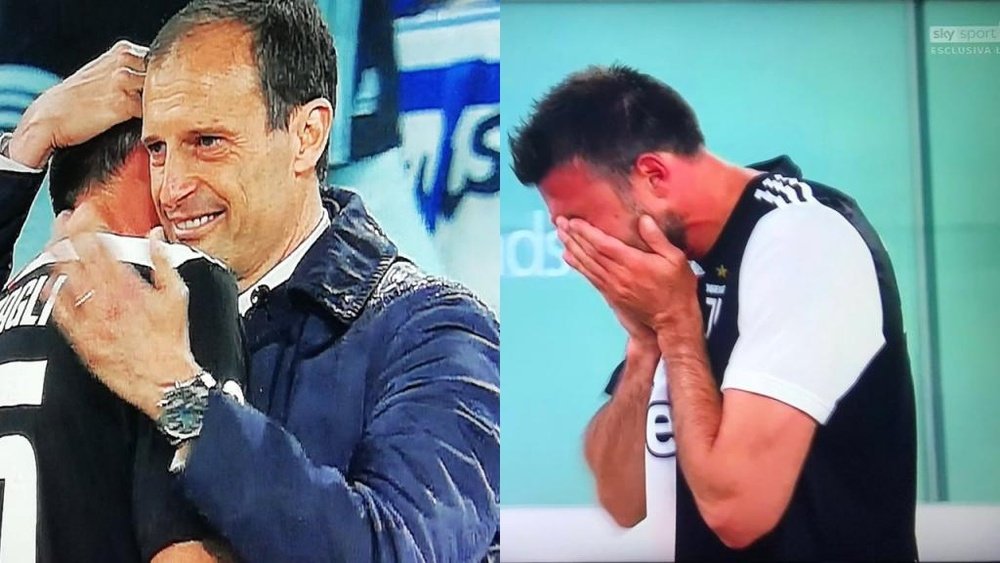 Barzagli fait ses adieux en larmes. Collage/SkySports