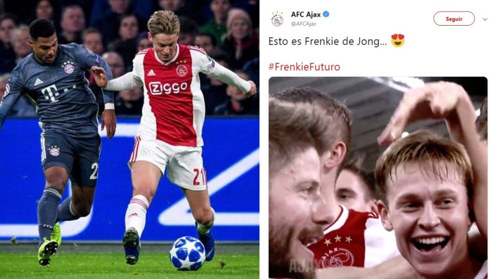El Ajax ensalzó la figura de De Jong. AFCAjax