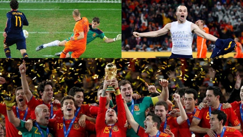 Los 10 detalles que habías olvidado de la final del Mundial de 2010. Collage/EFE