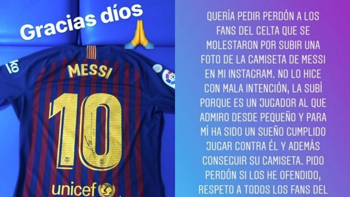 Mazán pide perdón por su publicación de la camiseta de Messi