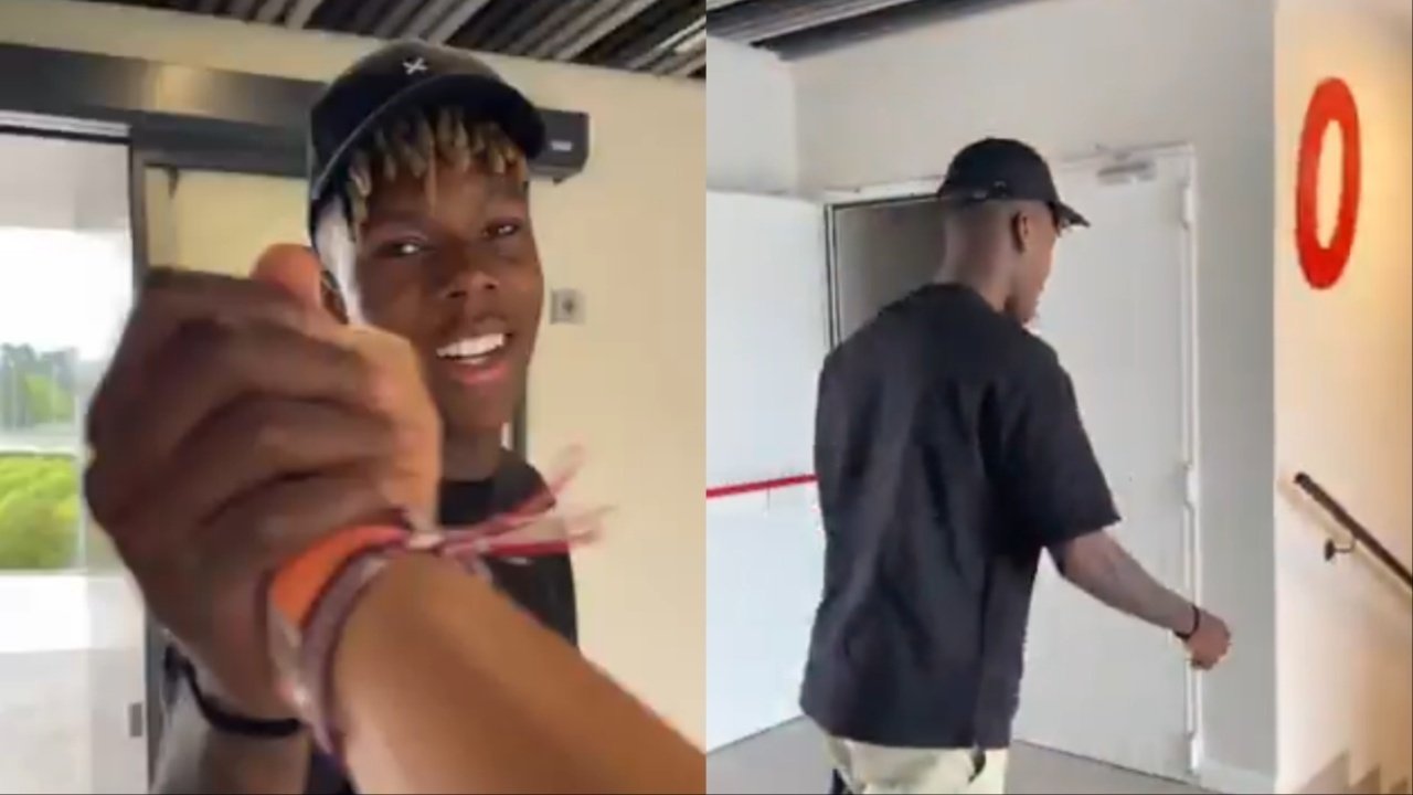 Nico Williams ha vuelto a entrenar. Captura/AthleticClub