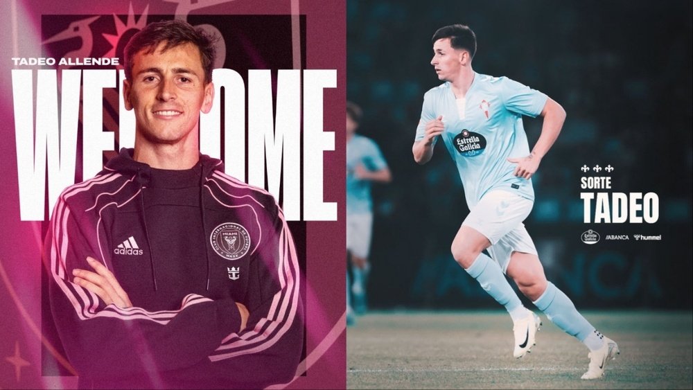 Celta reached an agreement with Inter Miami for the loan of Tadeo Allende. InterMiami/RCCelta