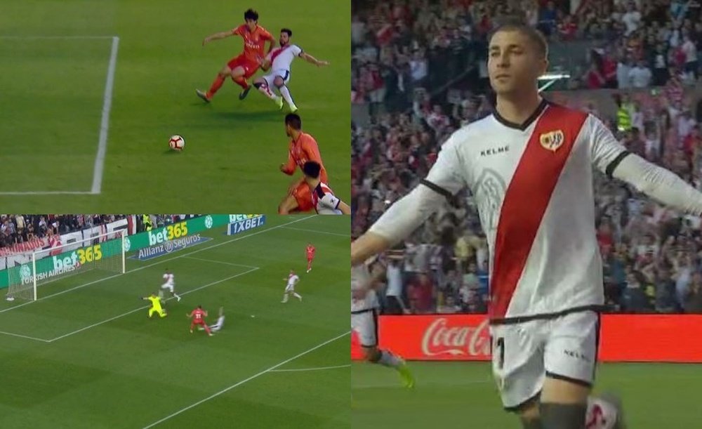 Por suerte para el árbitro, no hubo gol en la contra del Madrid. Capturas/beINSports