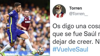 Saúl reaccionó a la eliminación del Atlético.  AFP/Twitter/Torren_