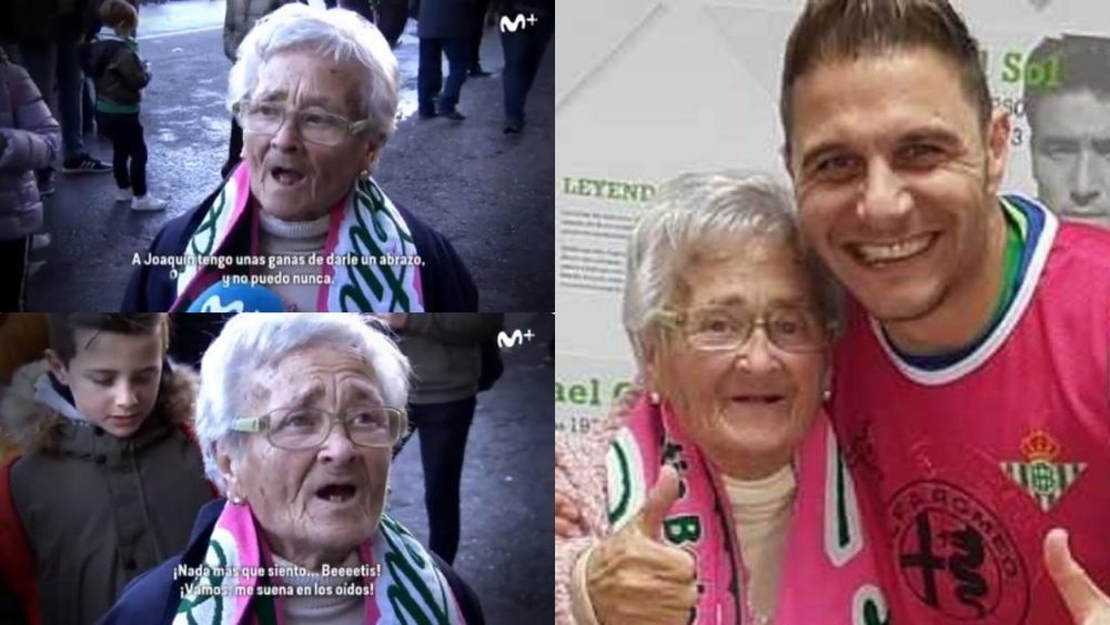 La 'abuela del Betis de Bornos', todo un acontecimiento. Captura/Movistar+