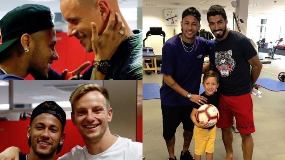 Neymar en visite à Barcelone. Instagram/Neymar