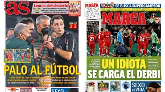 Capas da imprensa desportiva 16 de janeiro de 2022.AS/Marca