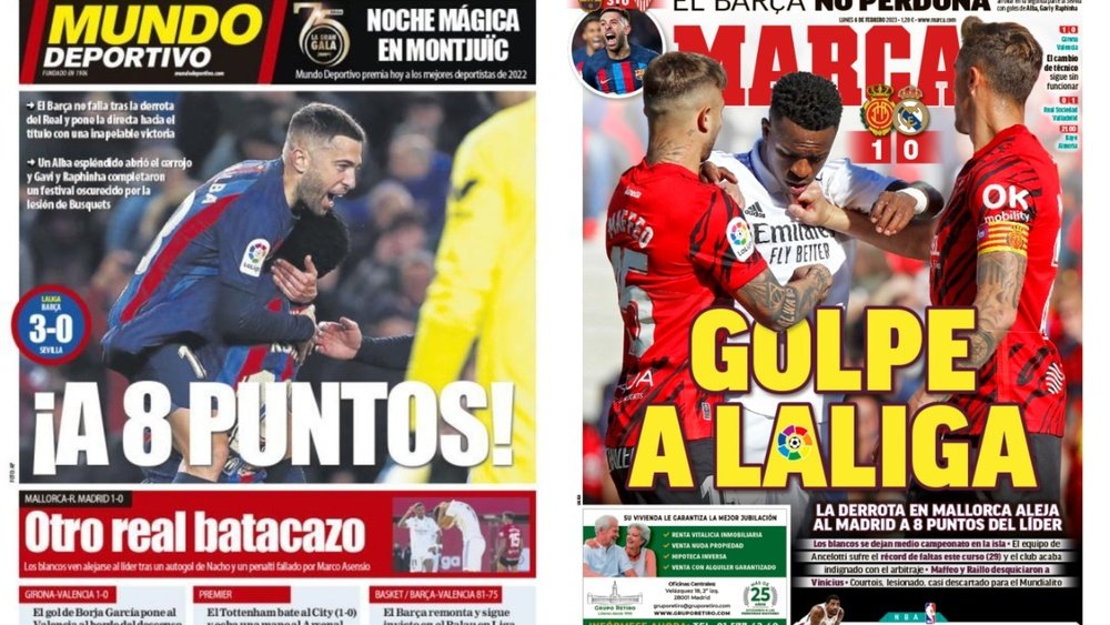 As capas da imprensa esportiva. MundoDeportivo/Marca