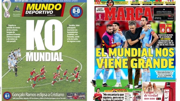 As capas da imprensa esportiva. MundoDeportivo/Marca