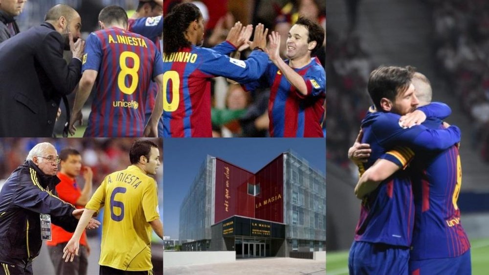 Collage de los compañeros de carrera de Andrés Iniesta. BeSoccer