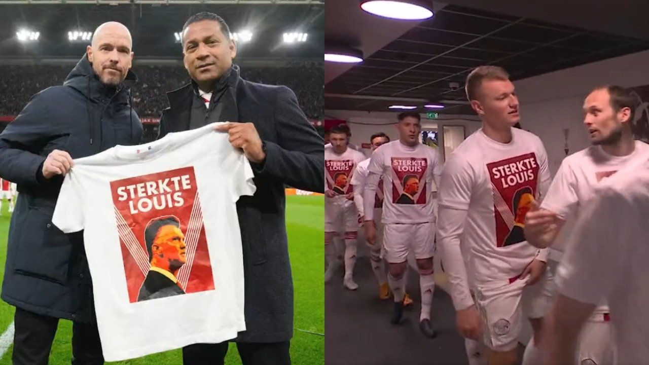 El homenaje del Ajax a Van Gaal: camisetas de apoyo y ovación