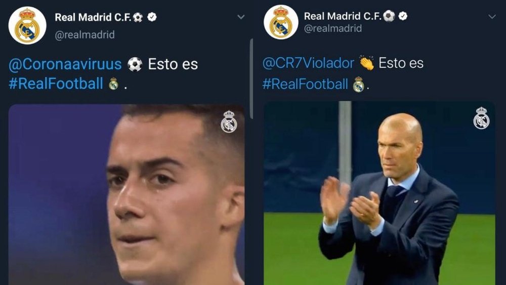 Le Real Madrid, à son tour, hacké sur les réseaux sociaux. Twitter/RealMadrid