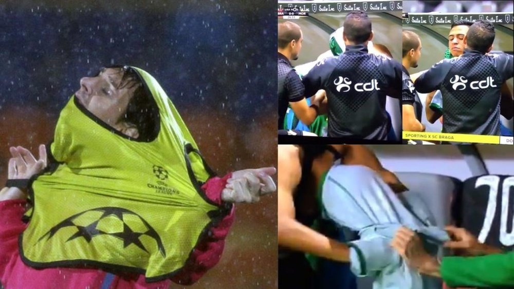 El lío con el peto de Portugal que compite con el de Messi. Collage/AFO/Twitter