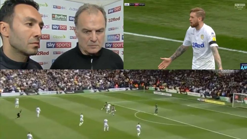 There was controversy over Bielsa's decision to allow Aston Villa to score. Capturas/Sky Sports