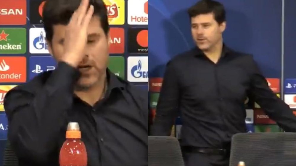 Maurico Pochettion was not happy when asked about Harry Kane. Collage/BeanymanSports
