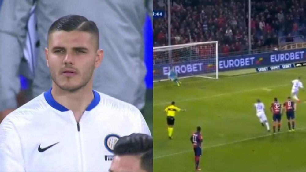 Icardi made a scoring return to action. Twitter/lacasadelfubtol/ESPN